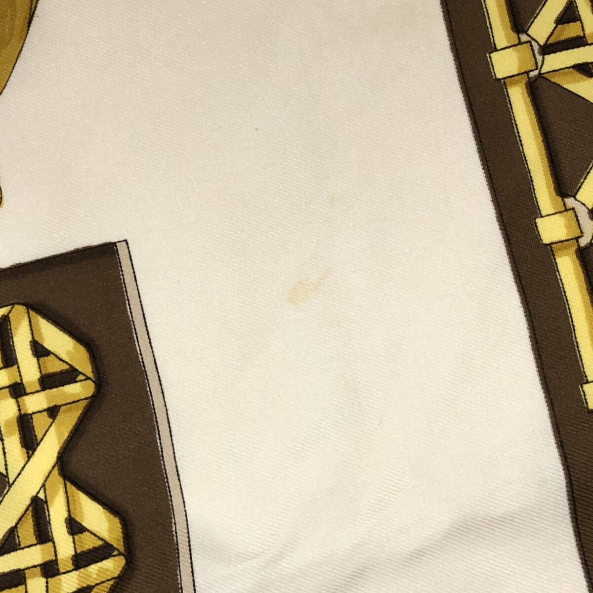 TY2807■HERMES エルメス スカーフ カレ90 Feux de Route フゥ ドゥ ルート大判スカーフ ファッション小物 ブラウン系 ※タグなし_画像7