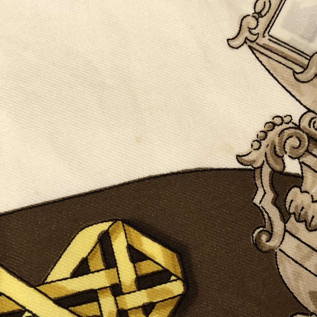 TY2807■HERMES エルメス スカーフ カレ90 Feux de Route フゥ ドゥ ルート大判スカーフ ファッション小物 ブラウン系 ※タグなし_画像5