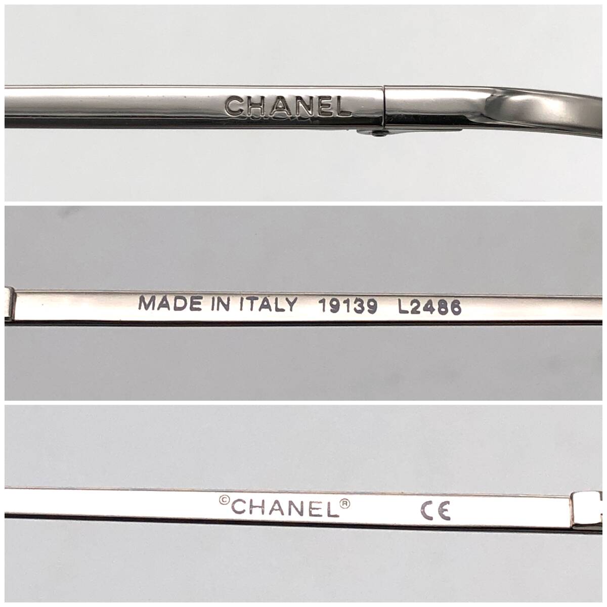 GP99■CHANEL シャネル サングラス アイウェア 19139 L 2486 ケース付き ラインストーン フェイク パール ファッション小物_画像9