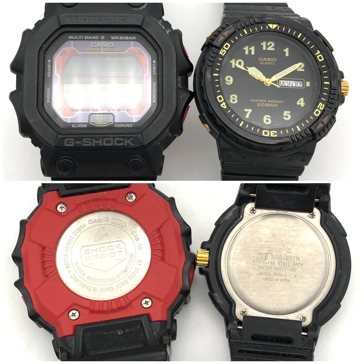 TY2814■【動作未確認・不動】CASIO カシオ 腕時計 8点 まとめ G-SHOCK G-ショック SOLAR ソーラー アナログ デジタル GXW-56 MRD-201W 他_画像6