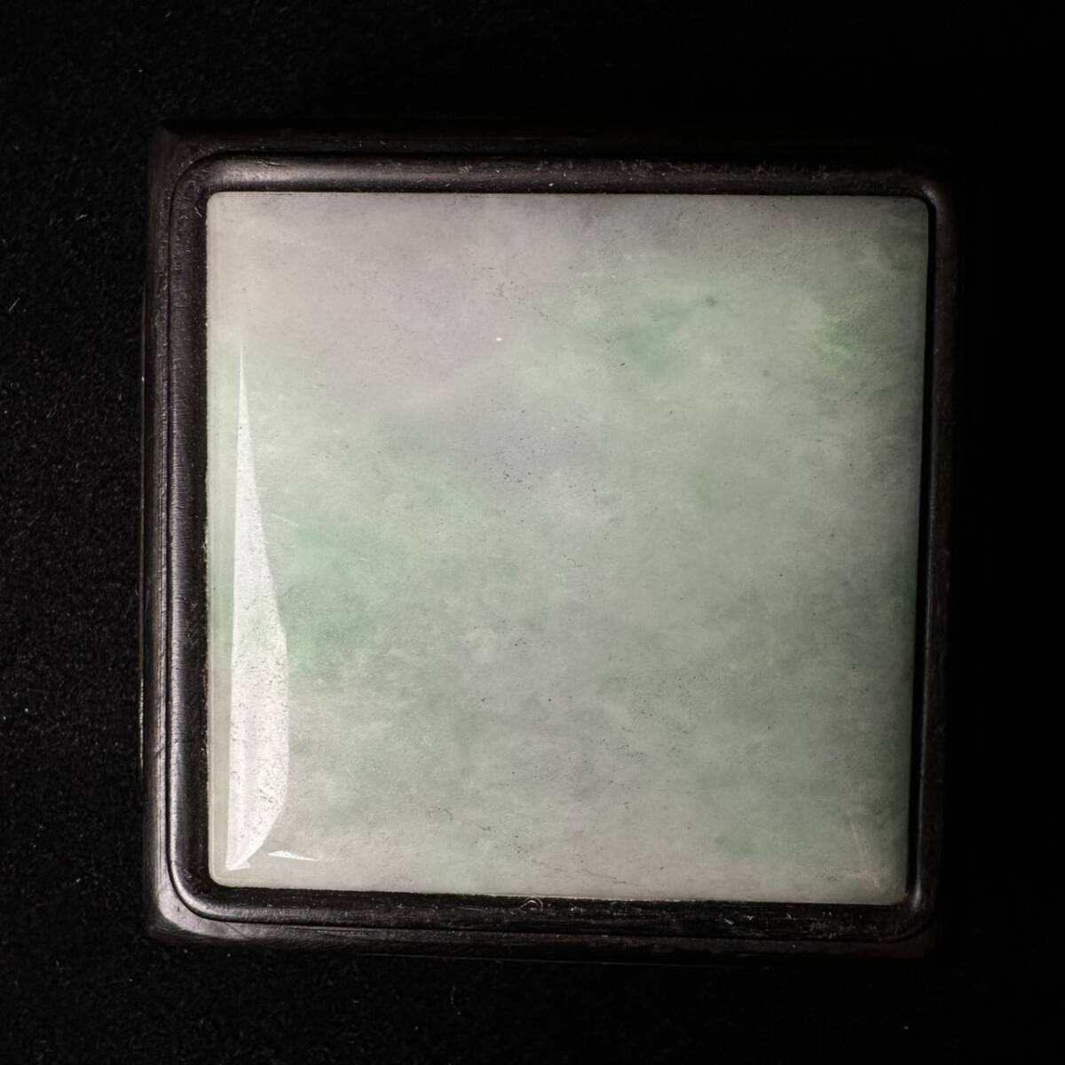 コレクター買取品 翡翠 天然石 墨床 墨台 文房具 書道具 唐物 原石 中国古玩 飾物 置物 時代物_画像2