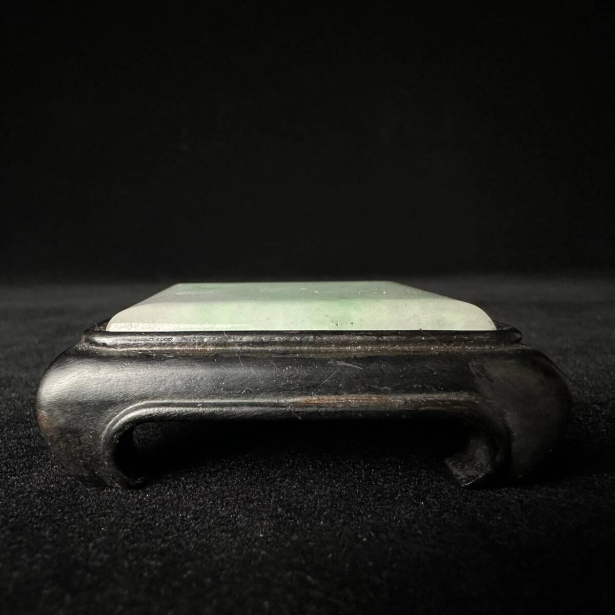 コレクター買取品 翡翠 天然石 墨床 墨台 文房具 書道具 唐物 原石 中国古玩 飾物 置物 時代物_画像6