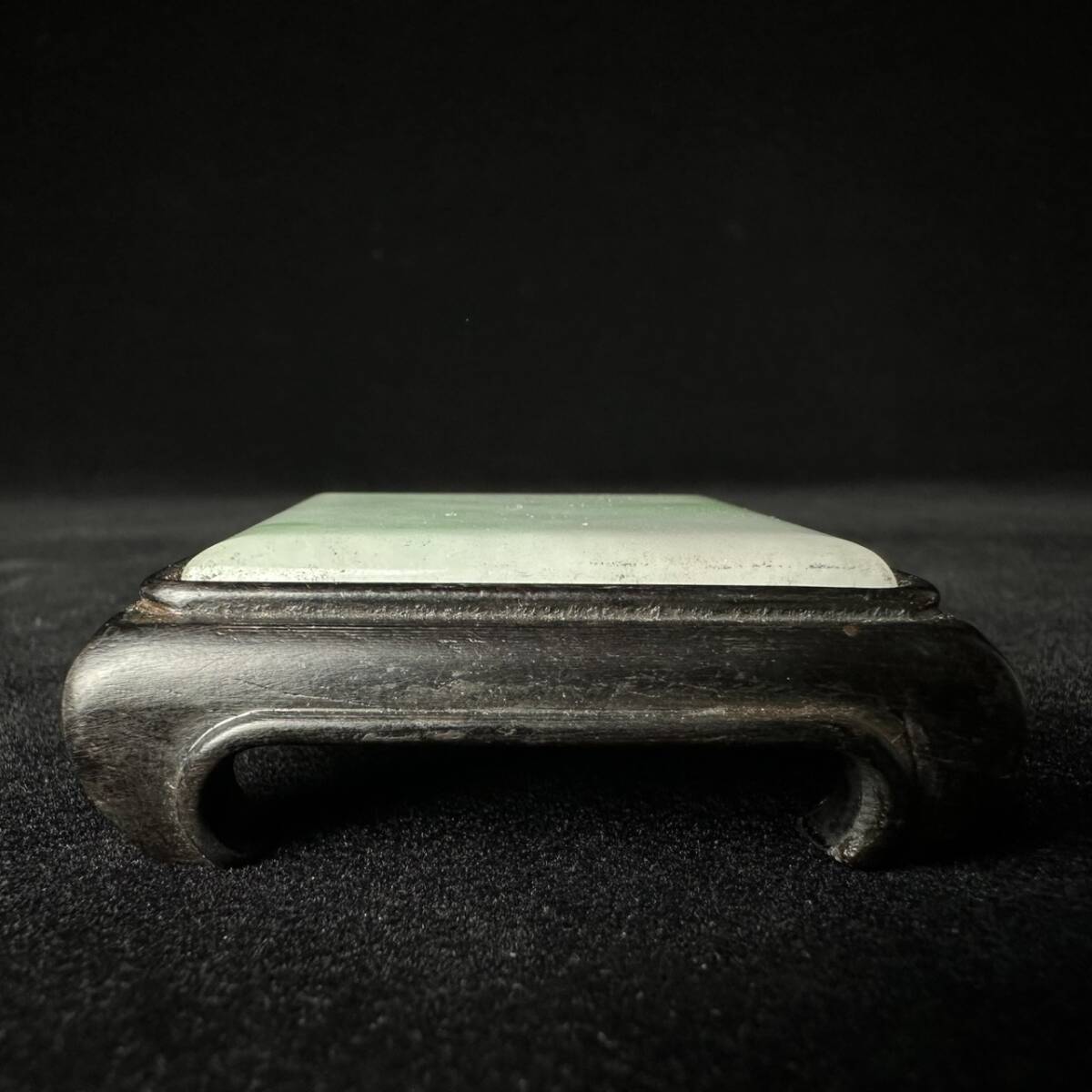 コレクター買取品 翡翠 天然石 墨床 墨台 文房具 書道具 唐物 原石 中国古玩 飾物 置物 時代物_画像5