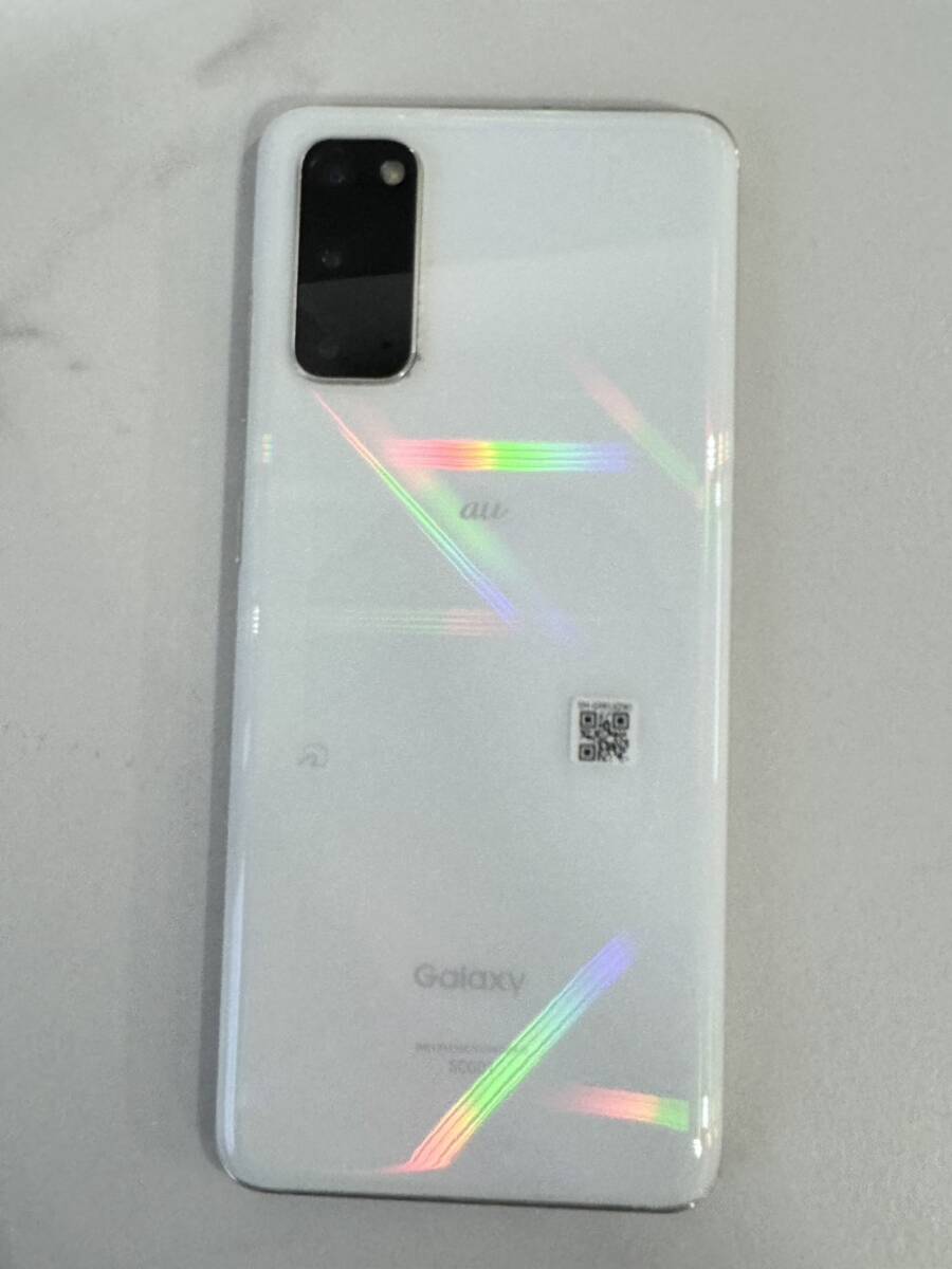 [OM0795]1 иен старт Galaxy S20 5G модель номер SCG01 Galaxy электризация проверка товар смартфон Android белый мобильный телефон au