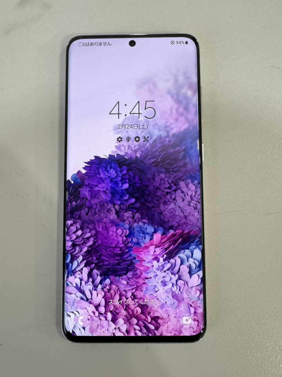 [OM0795]1 иен старт Galaxy S20 5G модель номер SCG01 Galaxy электризация проверка товар смартфон Android белый мобильный телефон au