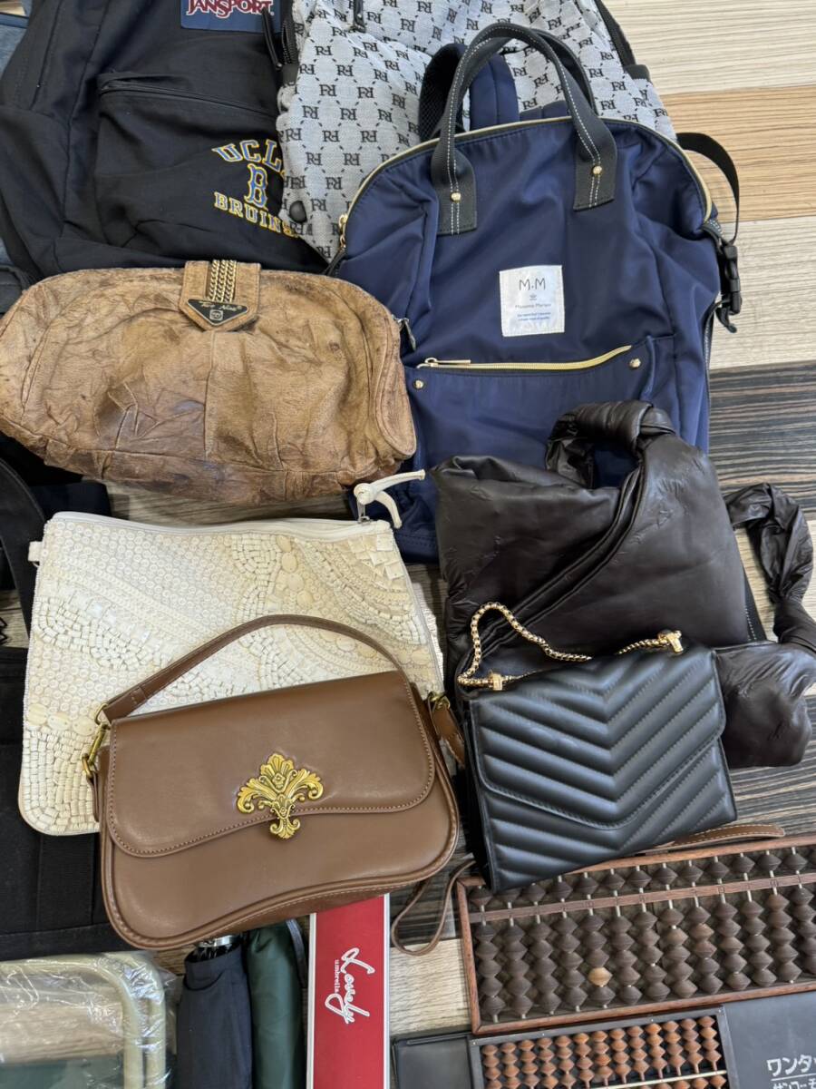 【OM0610】1円スタート バッグ大量おまとめ ビジネスバッグ ハンドバッグ ショルダーバッグ トートバッグ リュック そろばん ふとんカバー_画像7