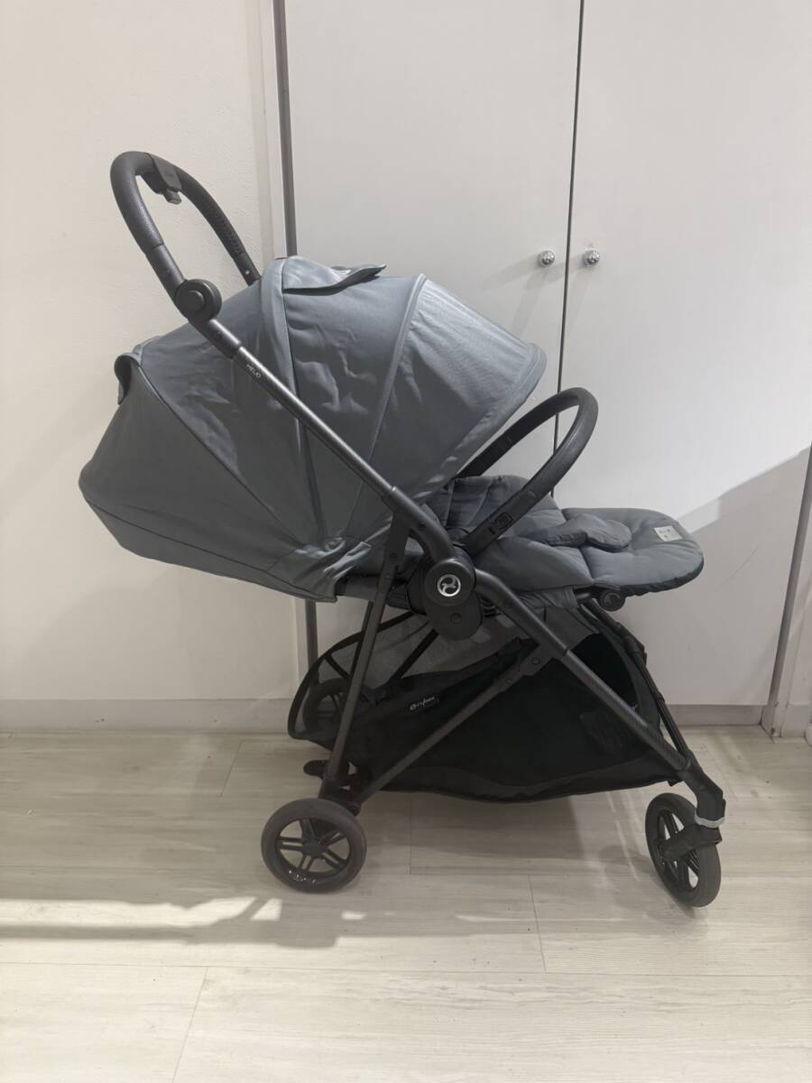 【GT0157】1円スタート Cybex/サイベックス　A型ベビーカー　Melio Carbon/メリオカーボン JP B Soho Grey 子供用品 ジュニア 赤ちゃん _画像2