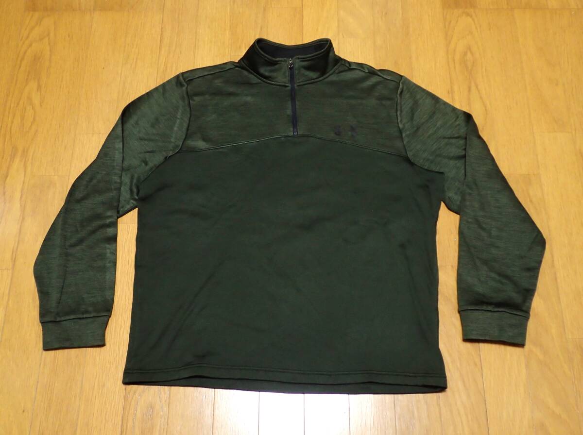 ☆UNDER ARMOUR　☆アンダーアーマー　☆スポーツウエア　☆ゴルフウエア　☆秋冬用　☆ハーフジッププルオーバー　☆カーキ　☆メンズ☆L_画像7