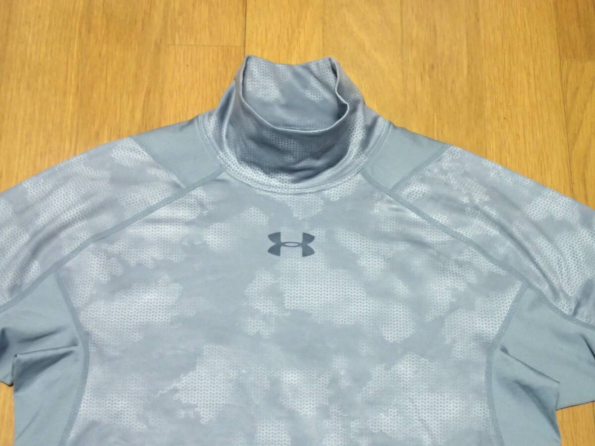 ☆UNDER ARMOUR　☆アンダーアーマー　☆トレーニングウエア　☆ゴルフ　☆インナーウエア　☆モックネックプルオーバー　☆グレー　☆M_画像4