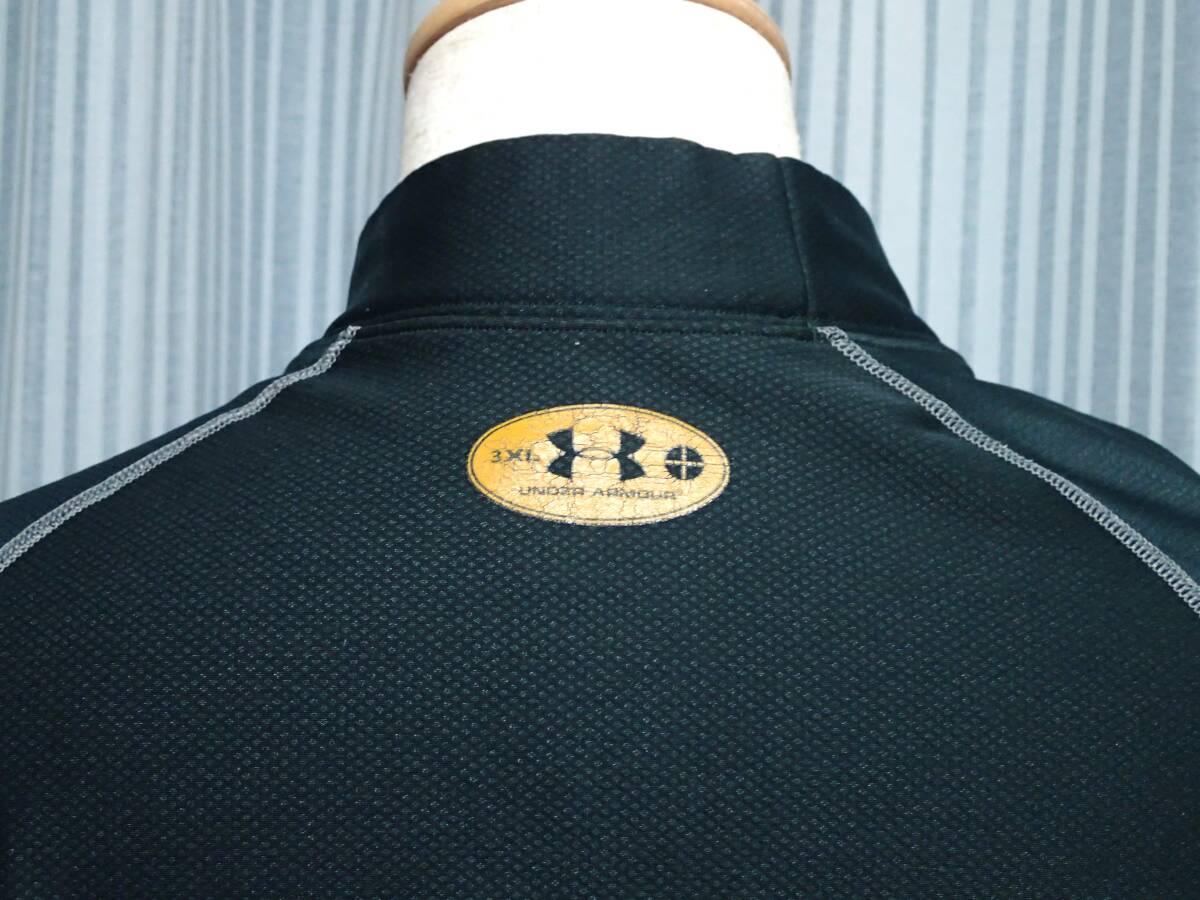 ☆UNDER ARMOUR ☆アンダーアーマー ☆スポーツウエア ☆秋冬用 ☆ラグラン袖 ☆モックネックプルオーバー ☆グリーン ☆大寸☆3XL _画像5