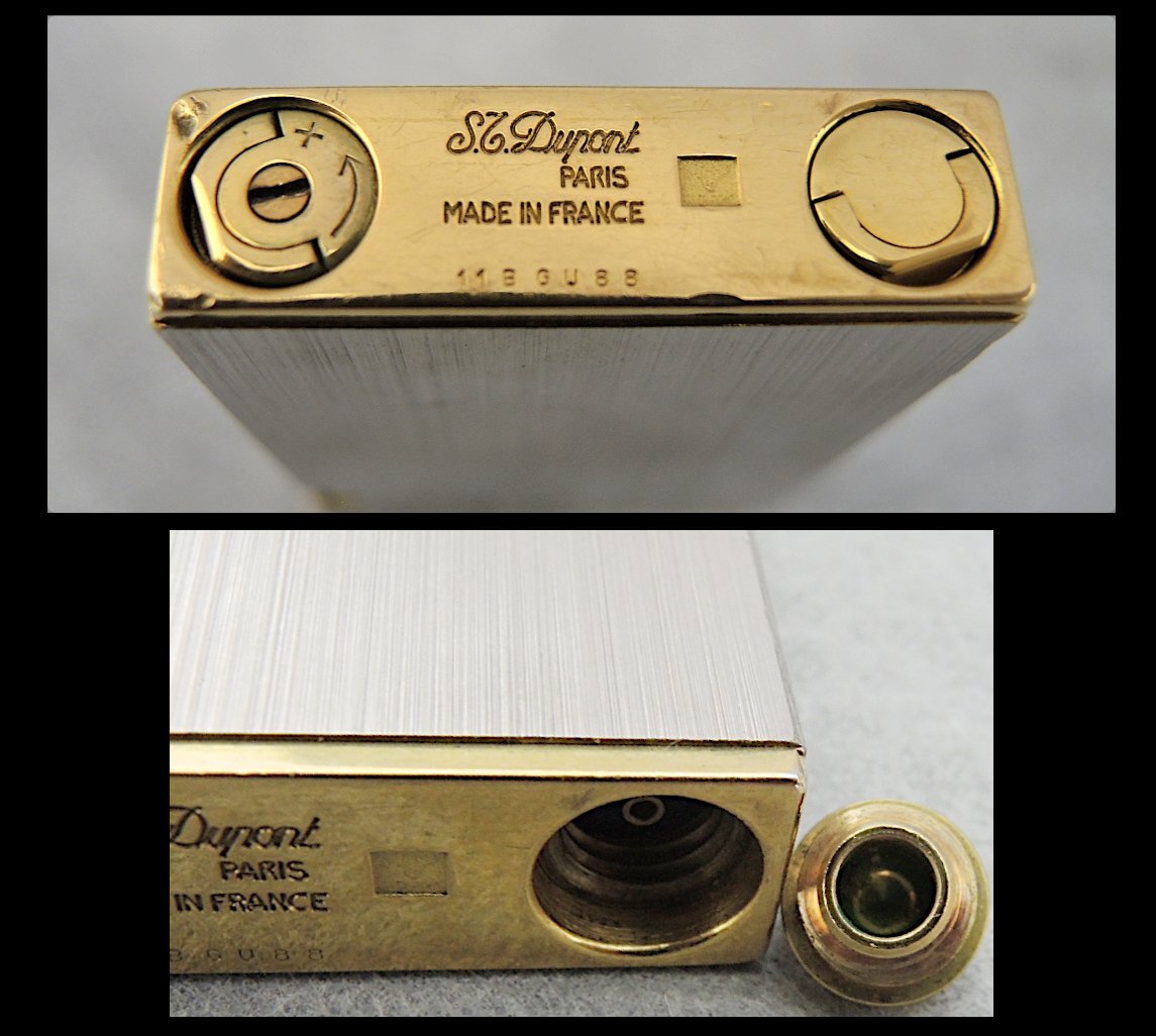 S.T.Dupont GATSBY デュポン ギャッツビー コンビ ガスライター MADE IN FRANCE 着火確認済 中古 現状お渡し 要オーバーホール_画像7