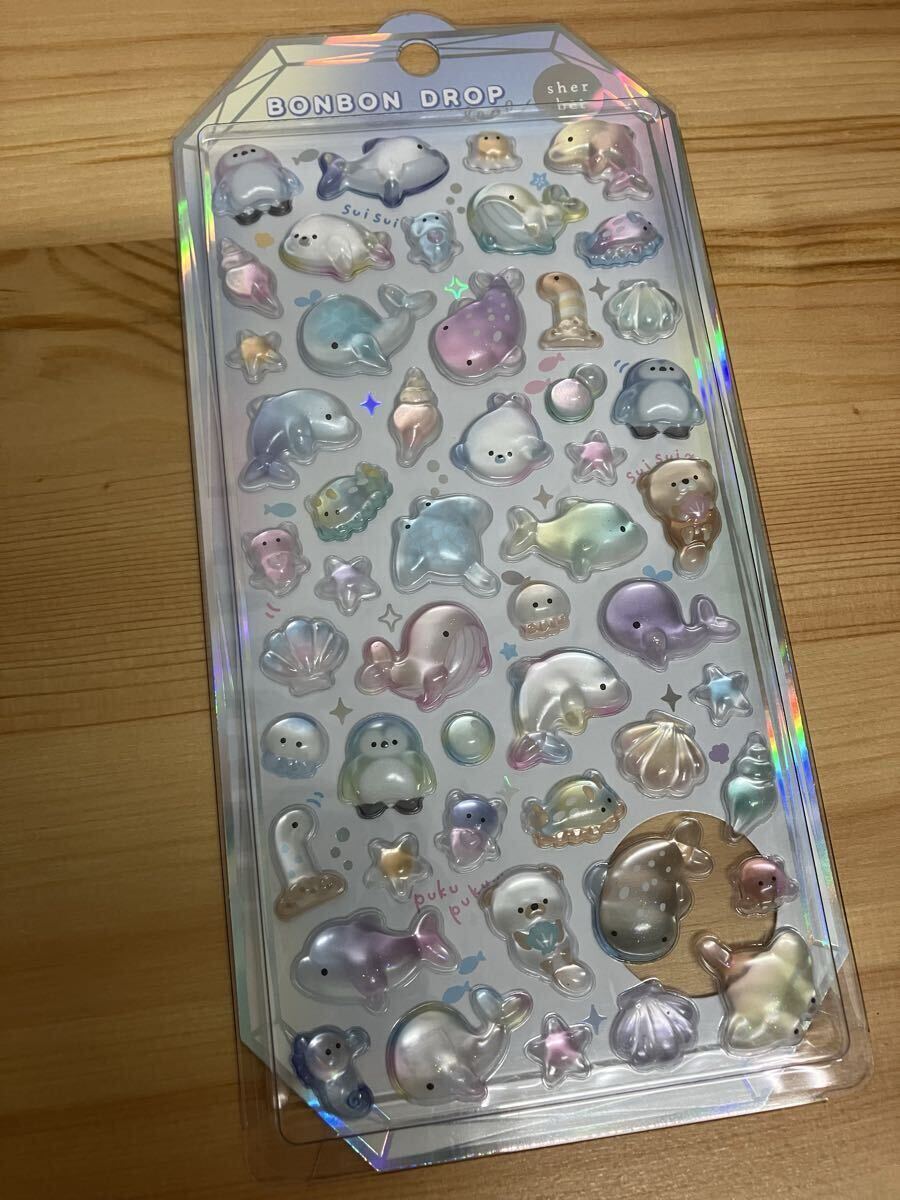 未開封 BONBON DROP ボンボンドロップシール 6枚セット クーリア シャーベット ちゅるキラ ミニ _画像4