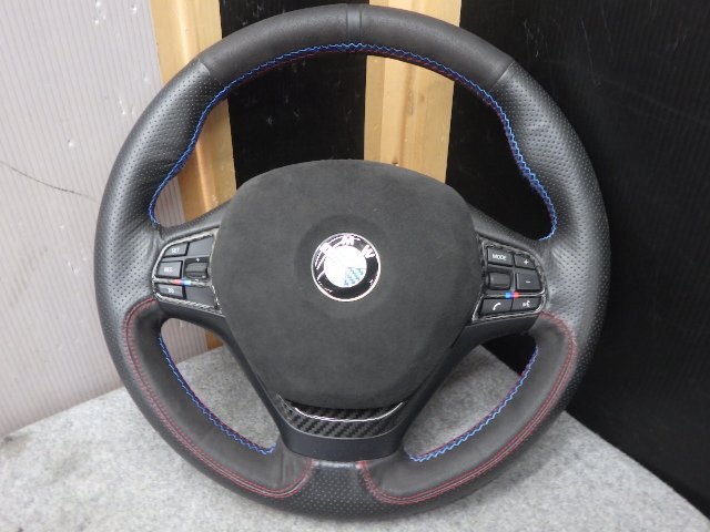B】 BMW純正 ステアリング ハンドル ホーンカバー ホーンパッド ステアリングリモコン ステリモ F20 前期 1シリーズ 加工品_画像1