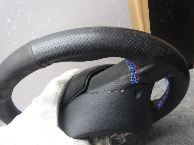 B】 BMW純正 ステアリング ハンドル ホーンカバー ホーンパッド ステアリングリモコン ステリモ F20 前期 1シリーズ 加工品_画像7