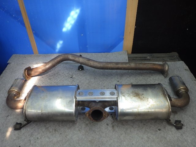 【E】R-magic Rマジック ステンレス リアマフラー リアピース 中間パイプ 左右二本出し チタン風テールエンド SE3P RX-8 RX8 マツダ 社外品_画像6