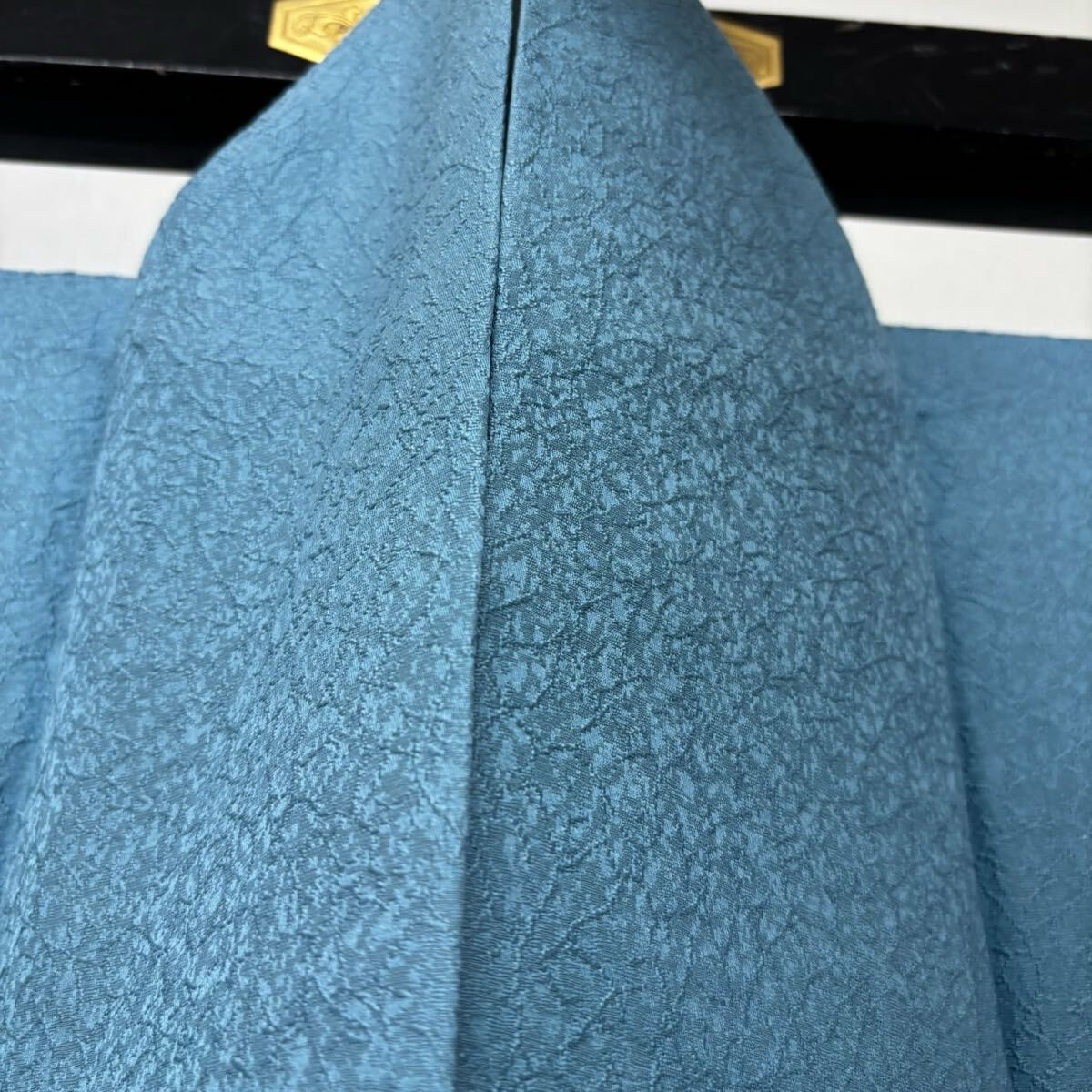 色無地 正絹 裄67 堅牢染 一つ紋 着物 F-830_画像7