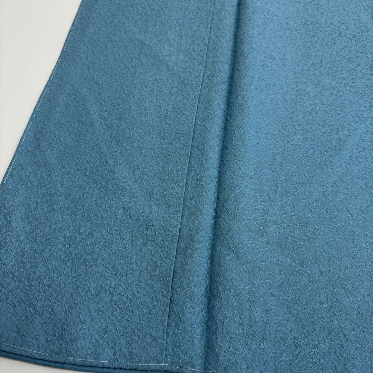 色無地 正絹 裄67 堅牢染 一つ紋 着物 F-830_画像9