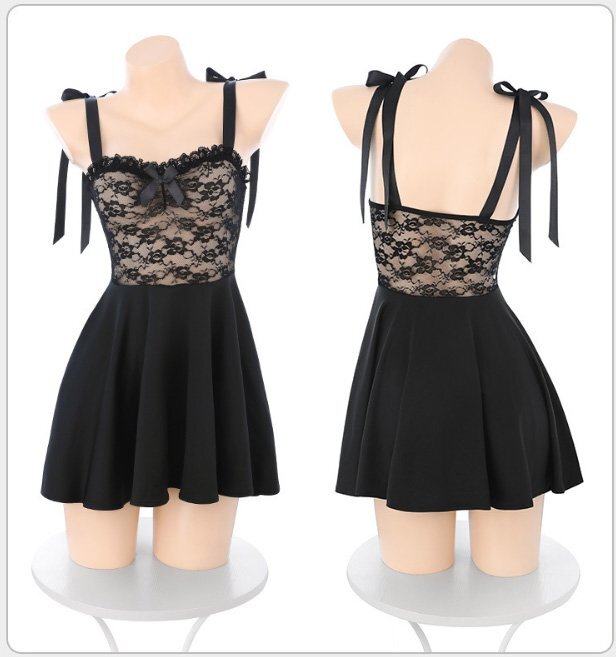 H792　コスプレウェア　透け透け　レース　ミニスカート　キャミソール　ワンピース　ベビードール　セクシーランジェリー　ナイトウェア_画像8