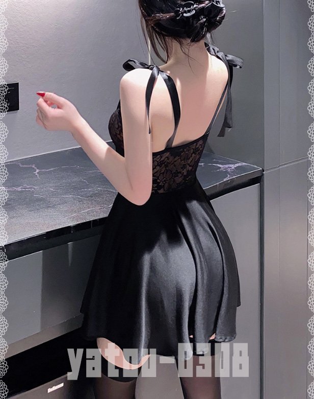 H792　コスプレウェア　透け透け　レース　ミニスカート　キャミソール　ワンピース　ベビードール　セクシーランジェリー　ナイトウェア_画像5