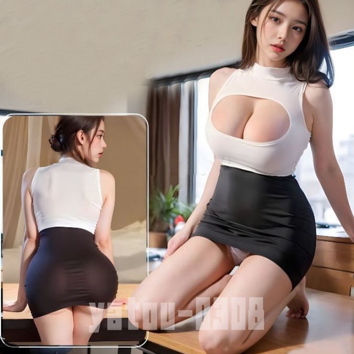 K164　コスプレウェア　胸開き　バイカラー　ミニスカート　ワンピース　女教師　秘書　セクシーランジェリー　ナイトウェア_画像2