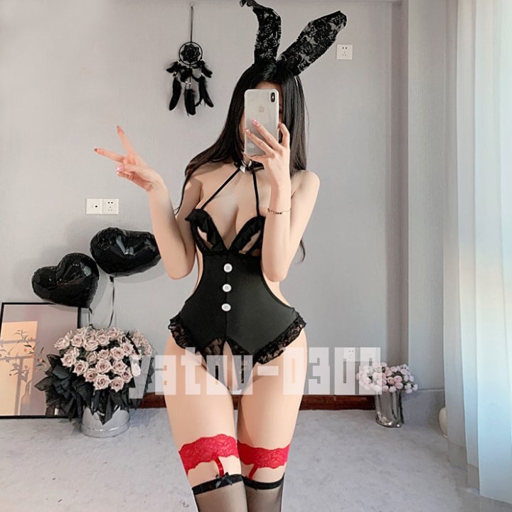 G643 セクシーランジェリー 誘惑 ウサギ耳 ハイレグレオタード 体操服 バニーガール コスプレ衣装 ナイトウエア_画像1