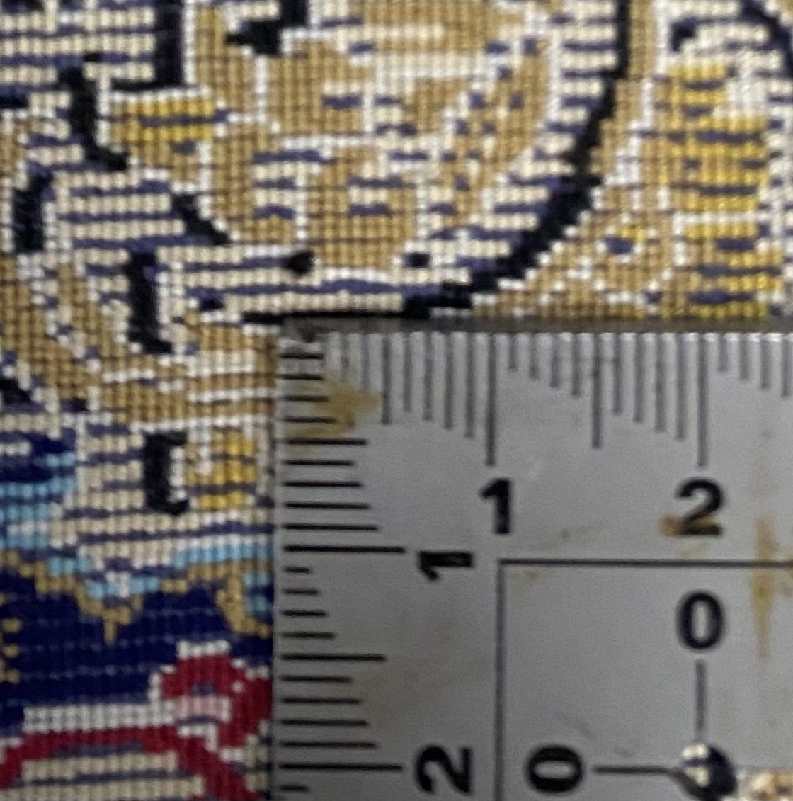 最高級希少作 ペルシャ絨毯 イラン クム産　シルク100% 手編み 　289万ノット　約101×151cm #03_画像10