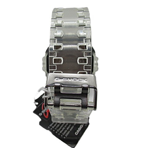 1円 ほぼ未使用 CASIO カシオ G-SHOCK GA-700SKE‐7A スケルトン 200m防水 耐衝撃構造 稼働 電池 メンズ 腕時計 取説 箱付_画像5