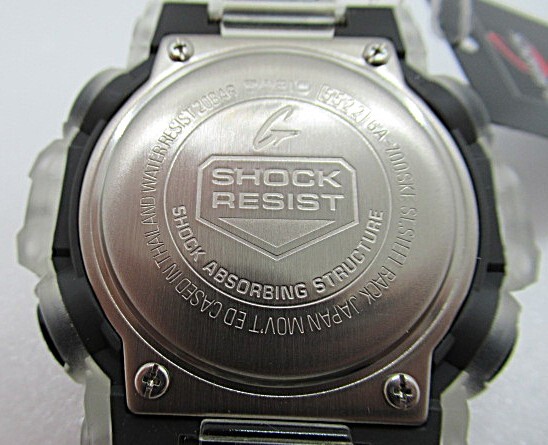 1円 ほぼ未使用 CASIO カシオ G-SHOCK GA-700SKE‐7A スケルトン 200m防水 耐衝撃構造 稼働 電池 メンズ 腕時計 取説 箱付_画像4