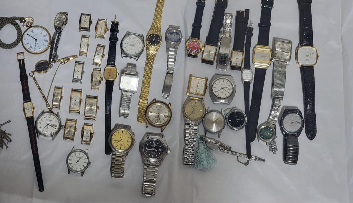  Junk часы продажа комплектом. SEIKO CASIO LOGINES CITIZEN наручные часы 4 цельный 