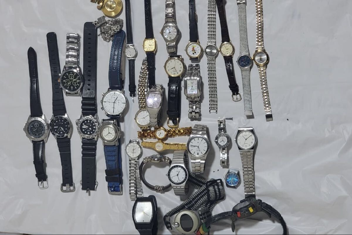  Junk часы продажа комплектом. SEIKO CASIO наручные часы 3 цельный 