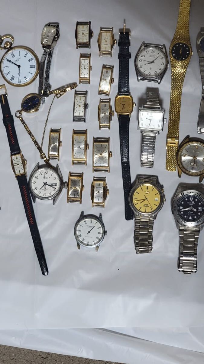  Junk часы продажа комплектом. SEIKO CASIO LOGINES CITIZEN наручные часы 4 цельный 