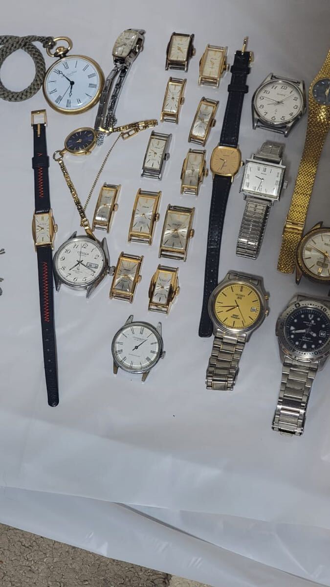  Junk часы продажа комплектом. SEIKO CASIO LOGINES CITIZEN наручные часы 4 цельный 