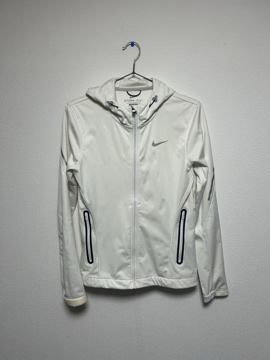 ナイキ ストームフィット ソフトシェル ランニングジャケット レディース Sサイズ NIKE ホワイト パーカー ベイパーフライ _画像1