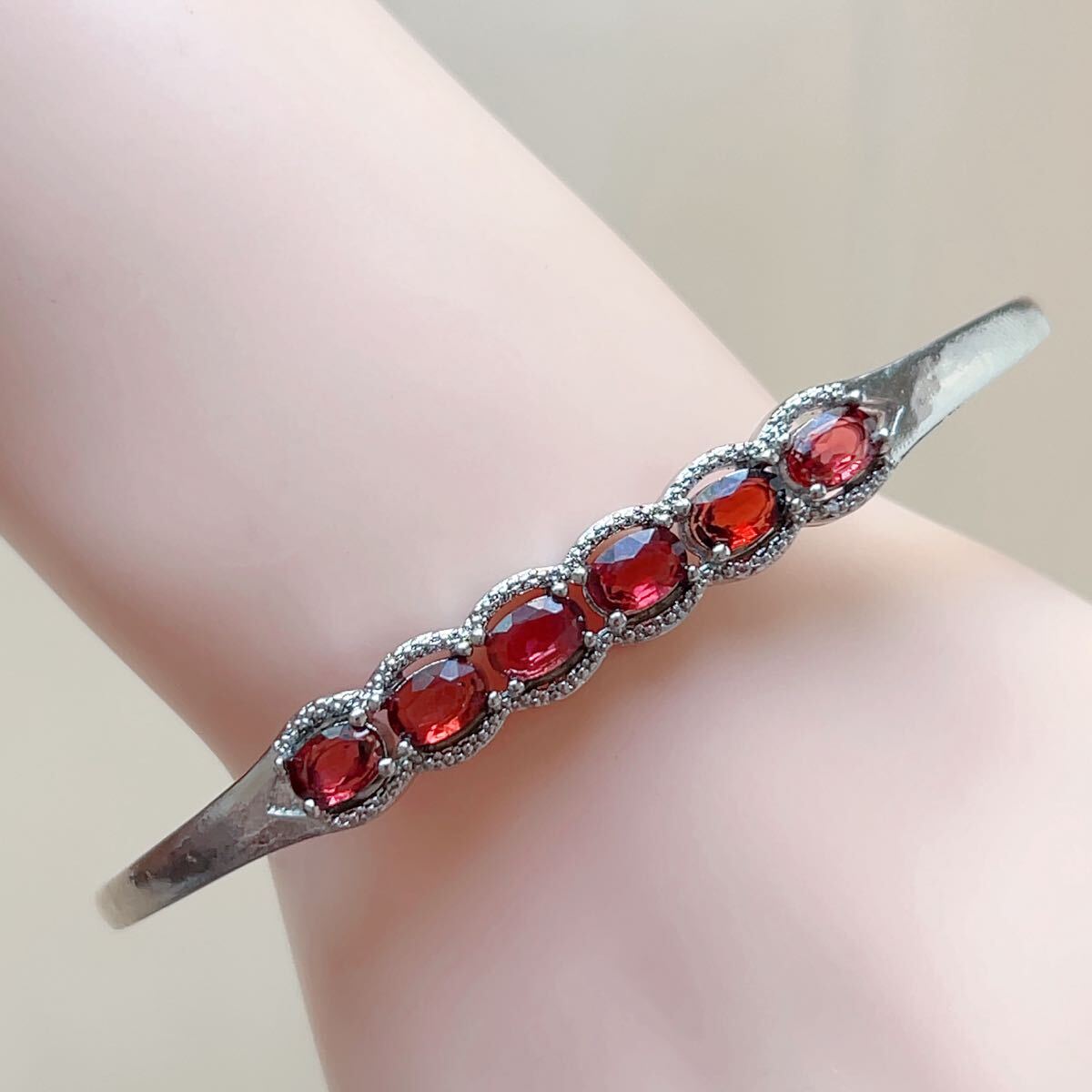 ◇ガーネット(柘榴石)◇バングル◇パワーストーン◇天然石◇巾着袋付き◇プレゼントにも 041G112015_画像8