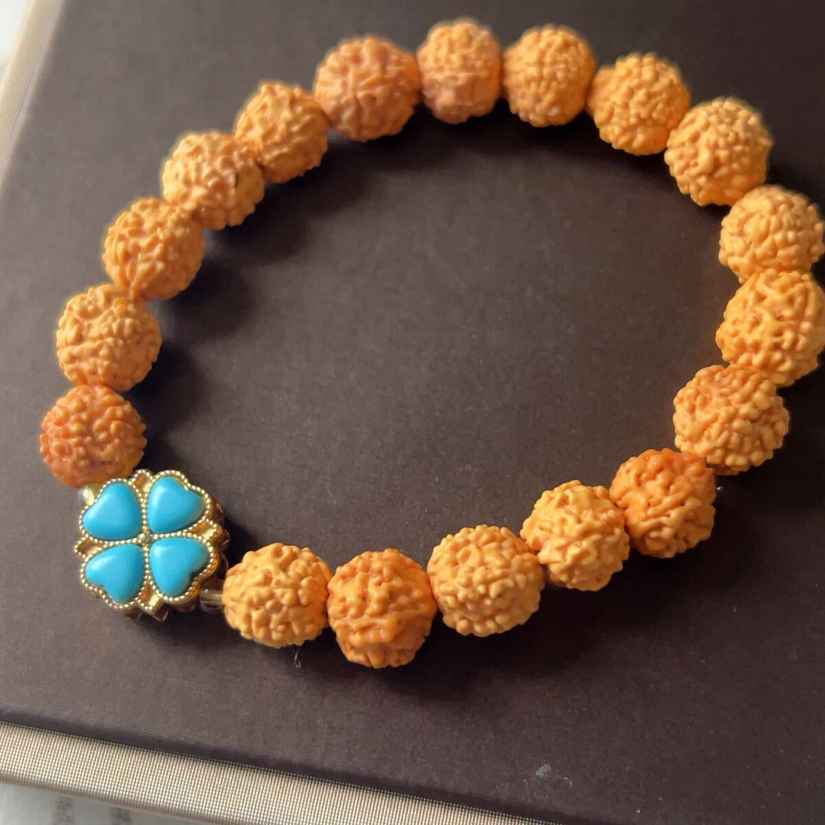 ◇ 金剛菩提 +人工石◇ブレスレット◇天然木◇木珠◇巾着袋付き◇プレゼントにも 018B112601_画像2