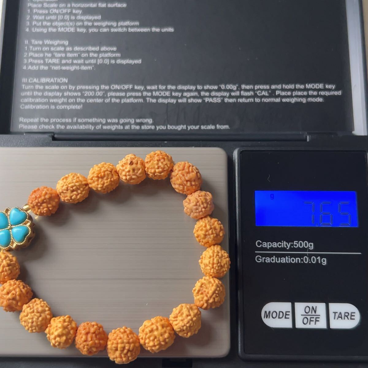 ◇ 金剛菩提 +人工石◇ブレスレット◇天然木◇木珠◇巾着袋付き◇プレゼントにも 018B112601_画像9