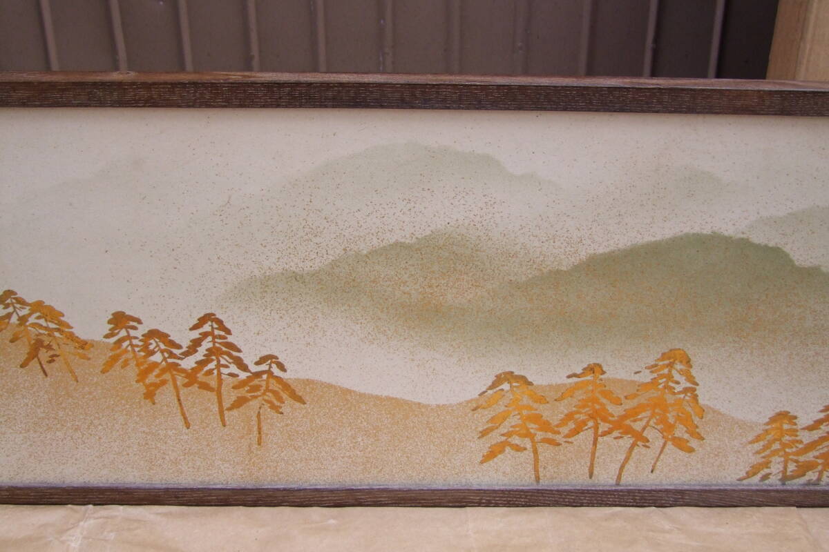 茶道具 桑上透し 風炉先屏風 松　金彩_画像3