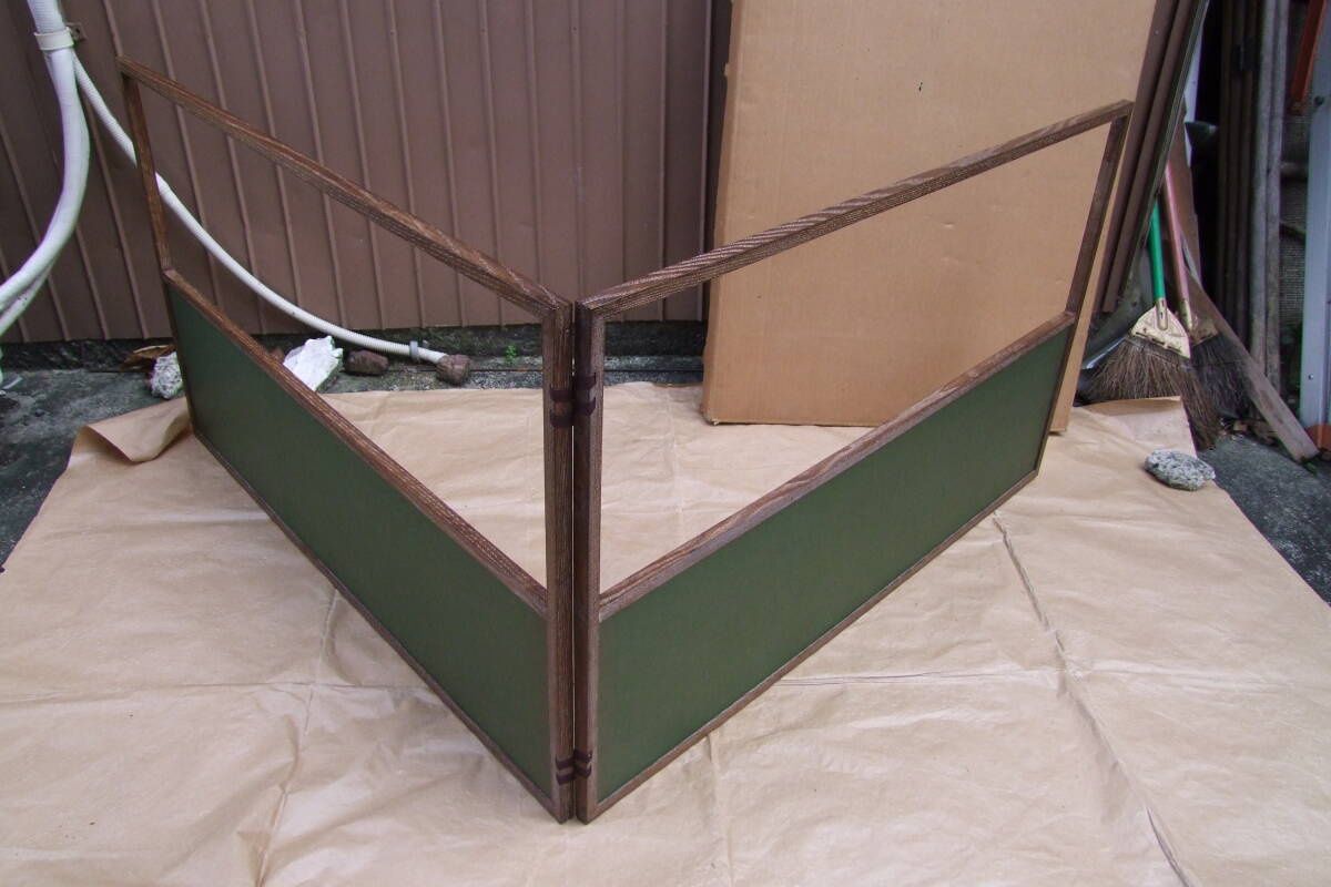 茶道具 桑上透し 風炉先屏風 松　金彩_画像6