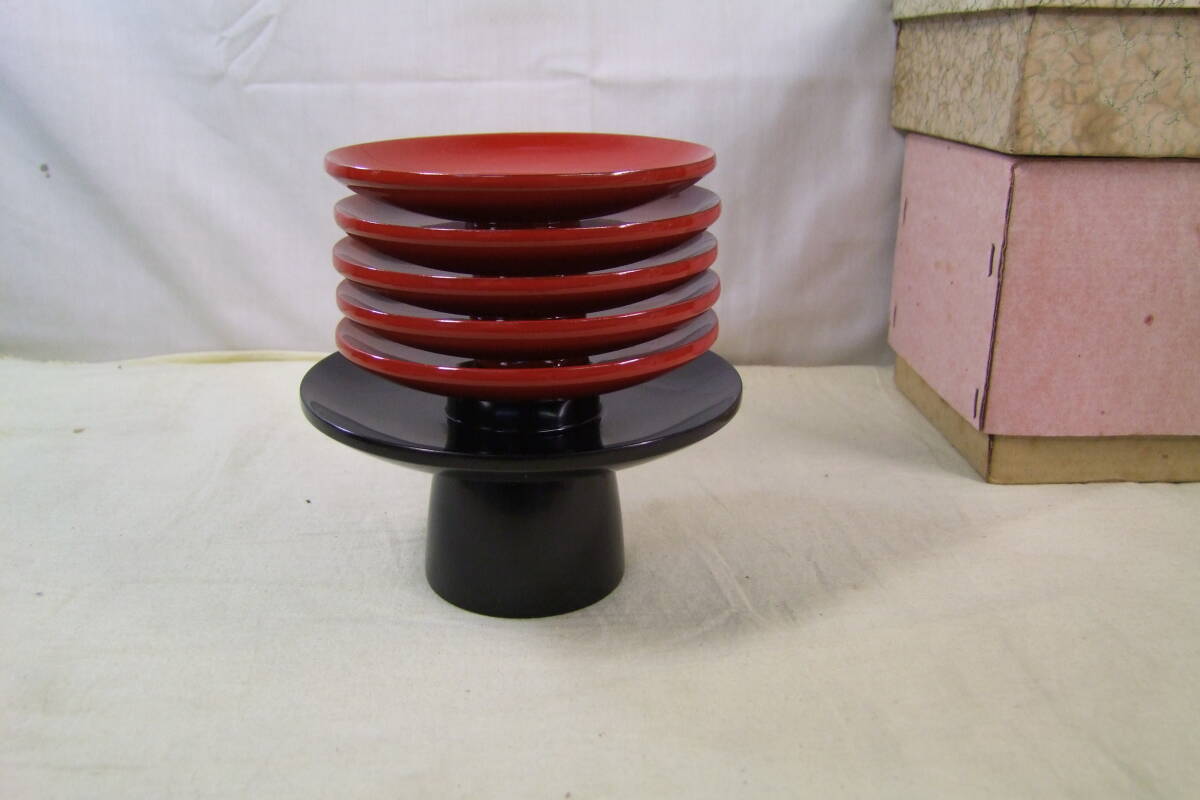 茶道具　懐石道具　木製　引き盃　盃台付_画像1