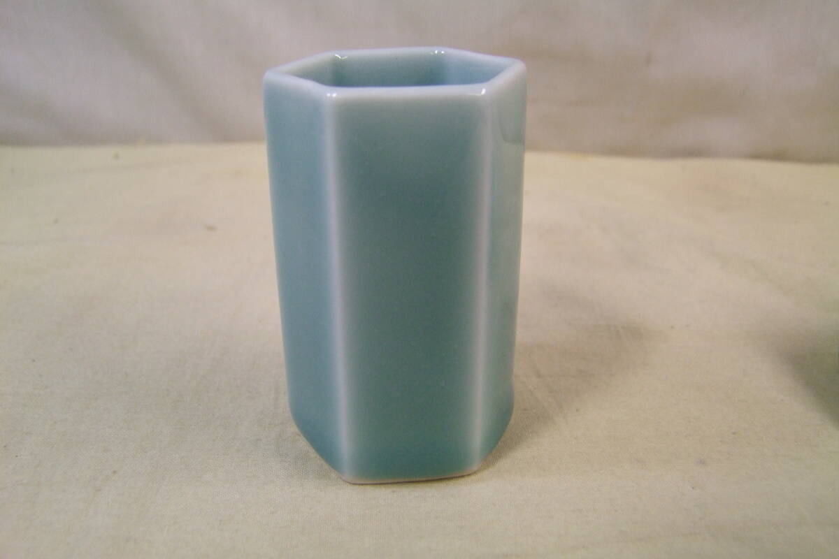 茶道具　鍋島青磁　市川光山作　天然砧青磁　香合・建_画像3