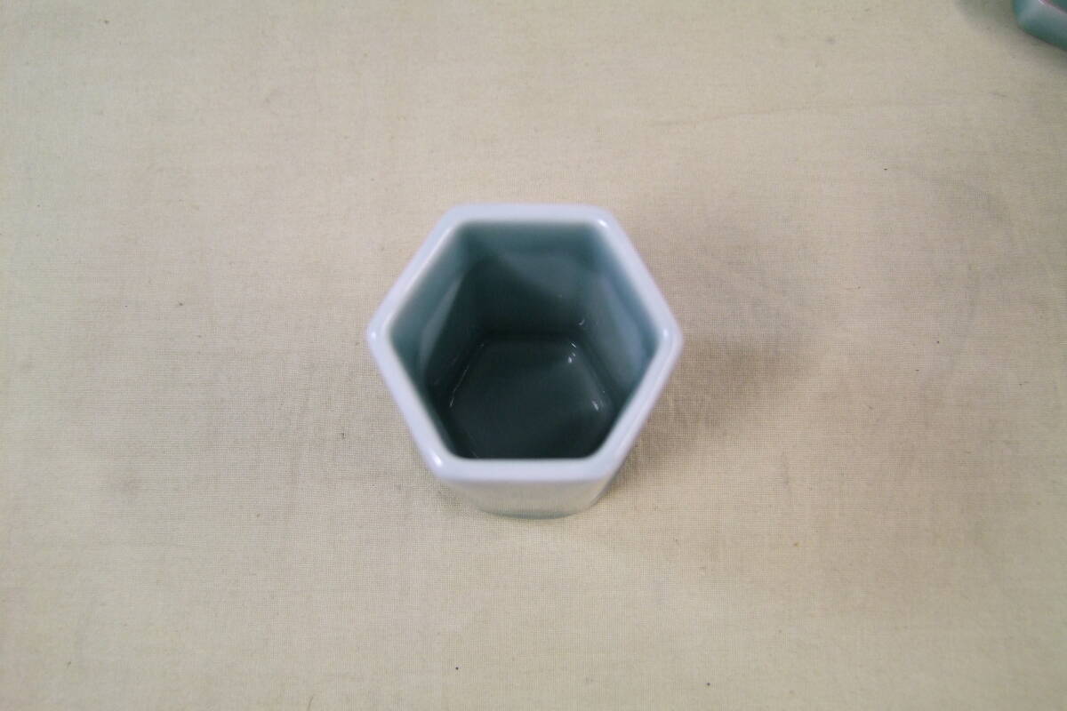 茶道具　鍋島青磁　市川光山作　天然砧青磁　香合・建_画像4