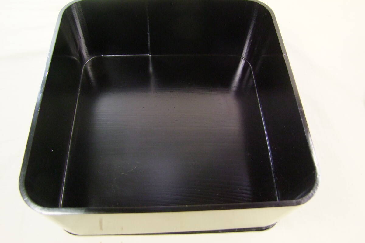 茶道具　黒漆塗　炭斗箱_画像4