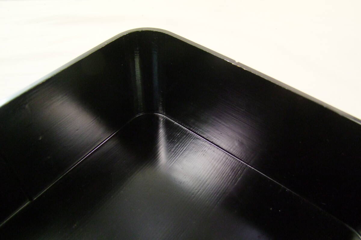 茶道具　黒漆塗　炭斗箱_画像6