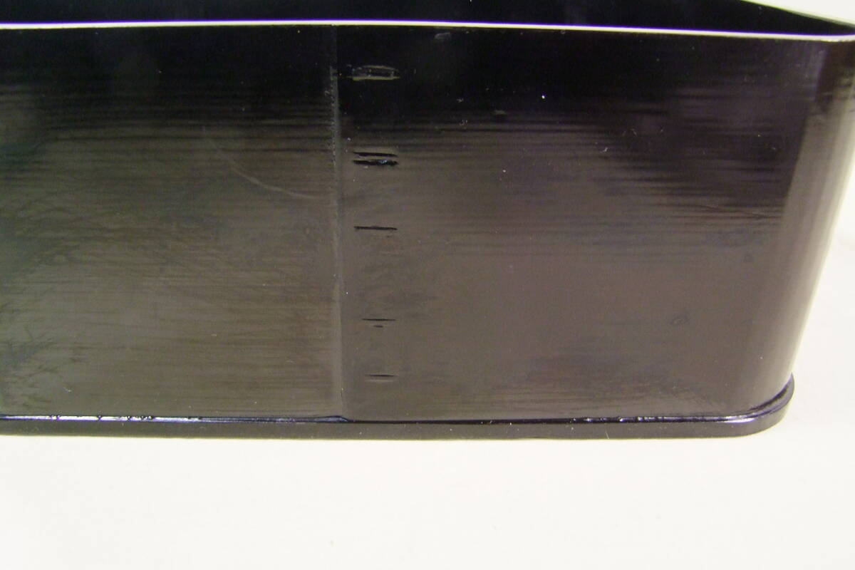 茶道具　黒漆塗　炭斗箱_画像8