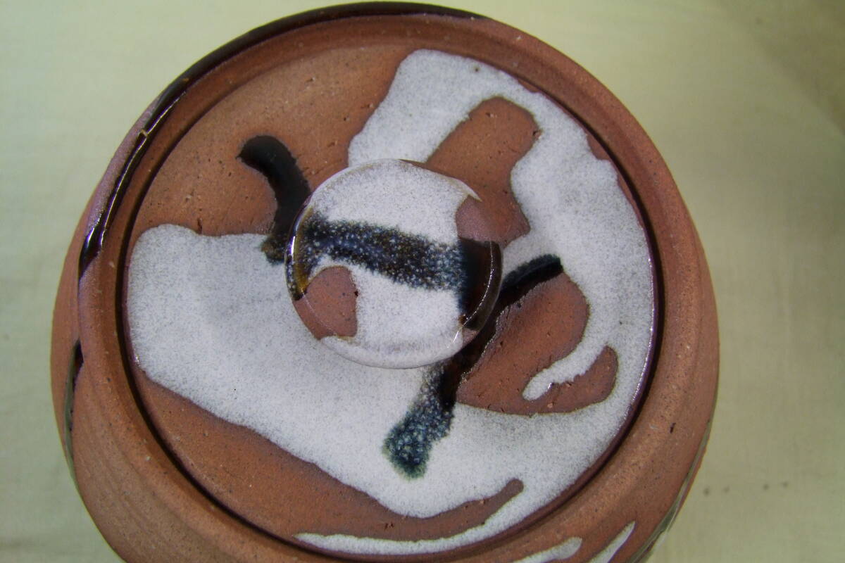 茶道具　西尾香舟作　唐津釉　水指　共箱_画像4