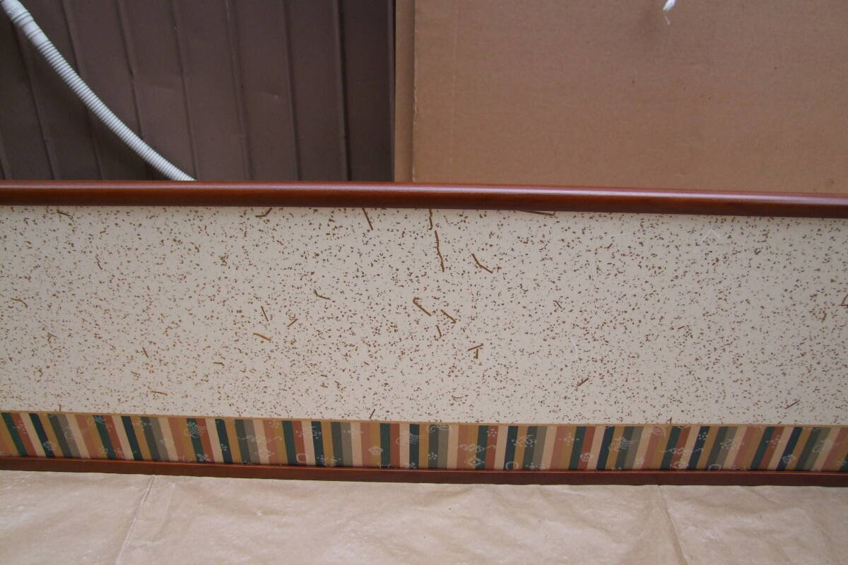 茶道具　風炉先屏風　摺漆縁　片落　利休梅　砂子伊予スダレ　_画像8