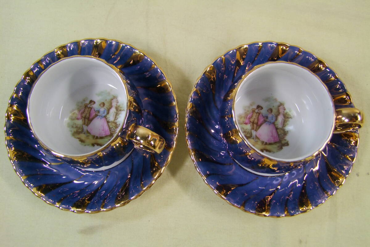  большой . керамика cup & блюдце 6 покупатель ( меньше ) золотая краска 