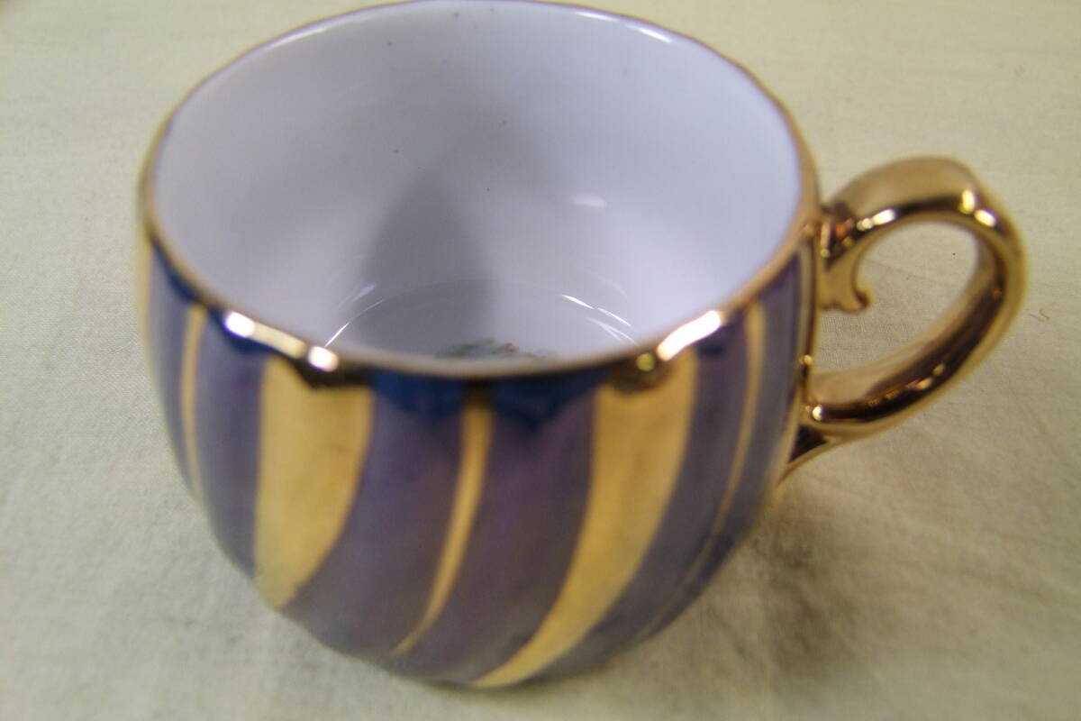  большой . керамика cup & блюдце 6 покупатель ( меньше ) золотая краска 