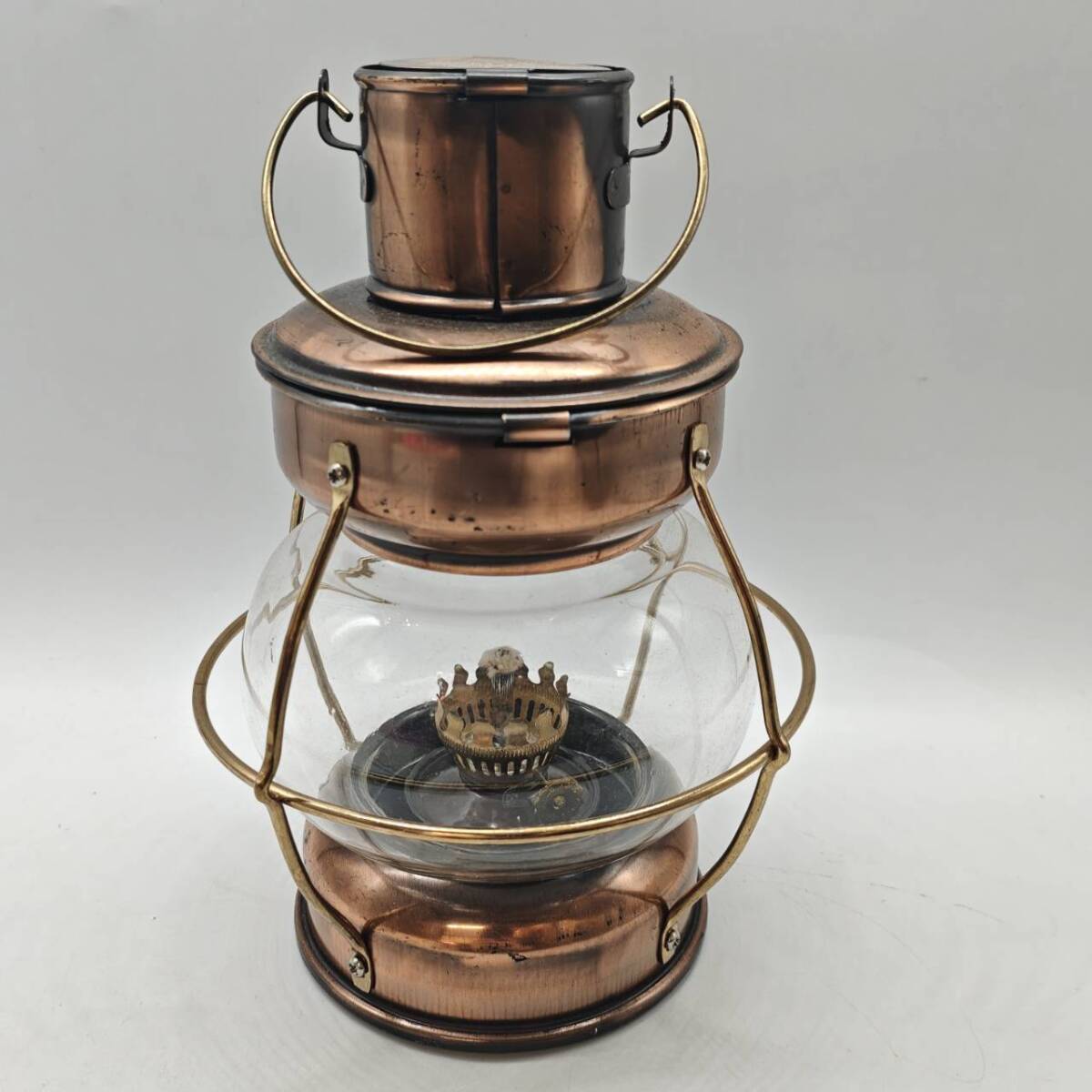 K10953● オイルランタン オイルランプ 吊り下げ式 キャンプ アウトドア インテリア MADE IN HONG KONG 香港 レトロ_画像2