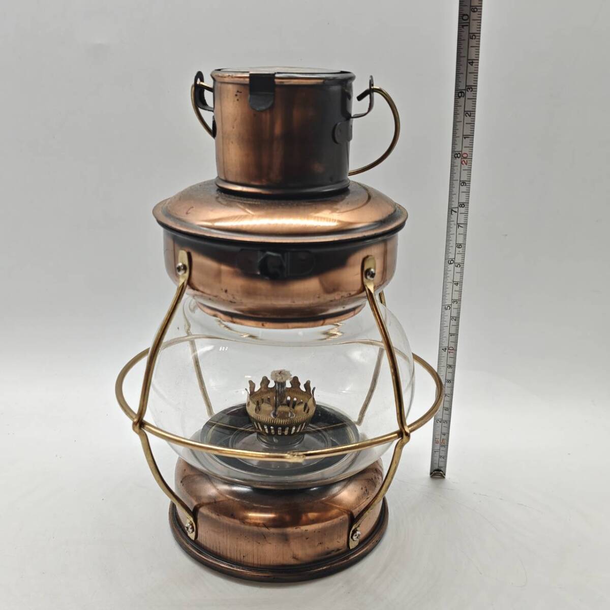 K10953● オイルランタン オイルランプ 吊り下げ式 キャンプ アウトドア インテリア MADE IN HONG KONG 香港 レトロ_画像6